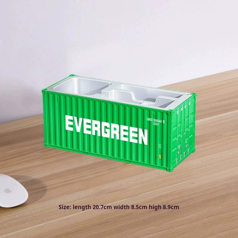 1:30 Scale Shipping Container Business Card Organizer Desk Stationery Storage Box Office Decor Pen Holder Creative Gift Ornament