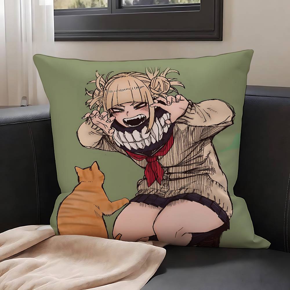 Cute Anime-Himiko TogaS Customizable Square Pillowcases, Stylish And Soft, Perfect For Beds, Cars, And Sofas.