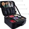 Women's cosmetic bag organizer case with compartments, perfect for traveling