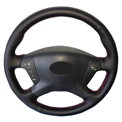 Szycie ręczne osłona kierownicy samochodu dla Toyota Avensis 2003-2007 dostosowane DIY owijka na kierownicę z mikrofibry