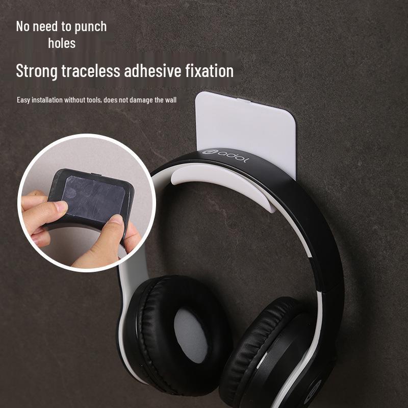 Punch-Free Over-Ear Headphone Hook Stand - Multi-Purpose Bluetooth Headset & Wall Mount Holder