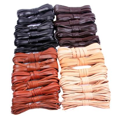 Diy Rope 1Mm Thick 3Mm Wide Rope Braided Rope Leather Strip Rope Vegetable Tanned Leather Flat Leather Rope Cowhide