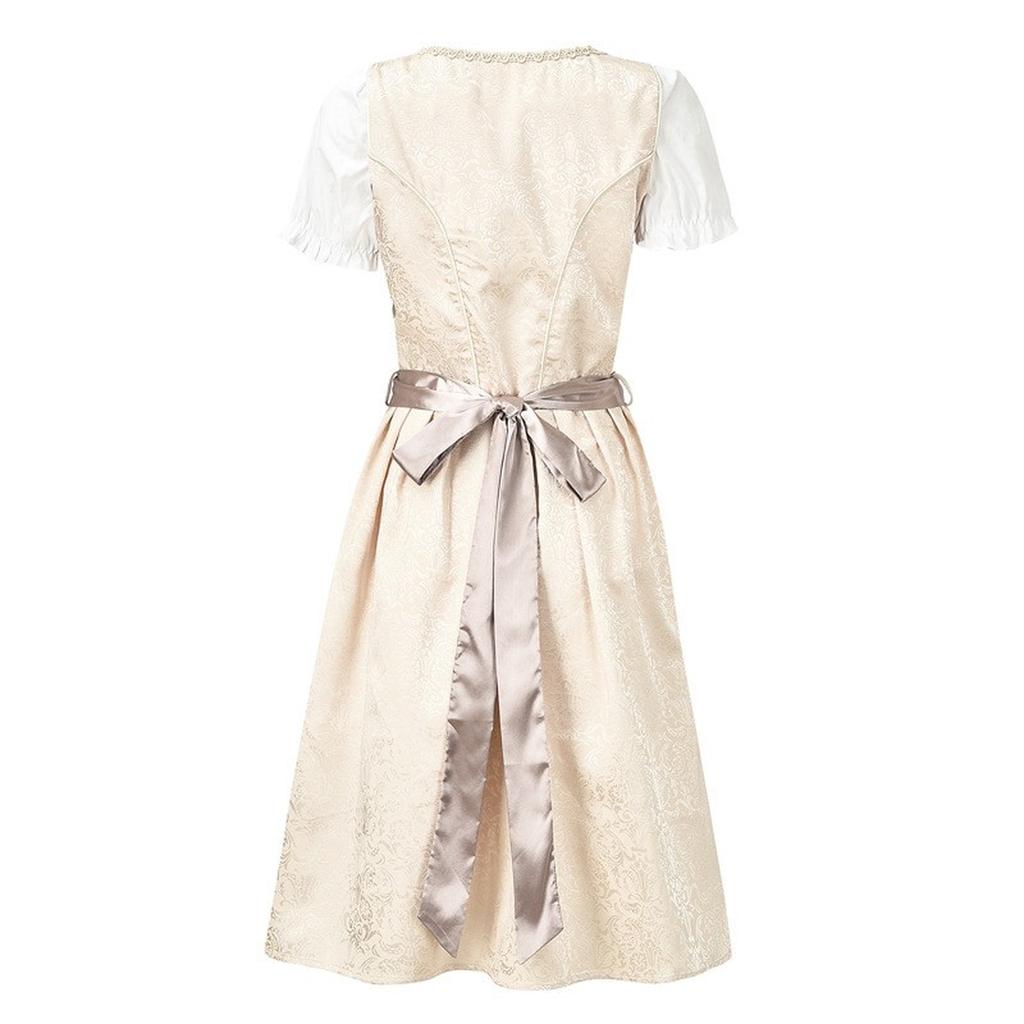 Costum Festivalul Berii Costum de Scenă Bavarez pentru Femei Rochie cu Decolteu Pătrat cu Imprimeu Floral