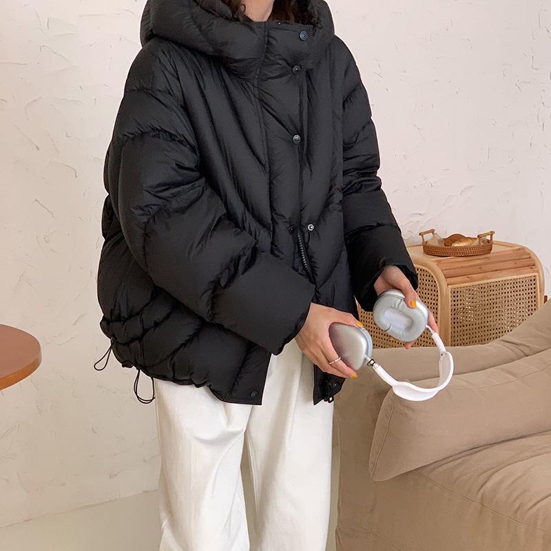 Cold-resistant high-end down jacket women's 2024 winter thickened new wavy puff bread jacket fashion coat