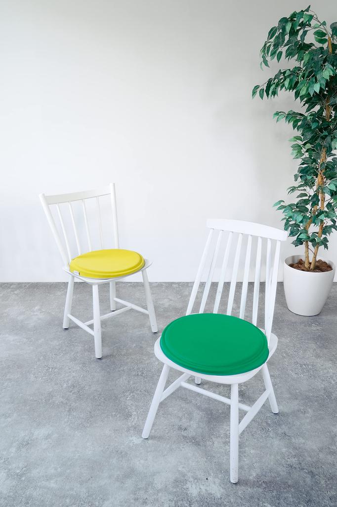 EXGEL Kaji Cushion Maru Punifit Lemon Gel Cushion Made in Japan Chair Dining Sofa Cushion Zabuton Work from Home / PUN22-LE