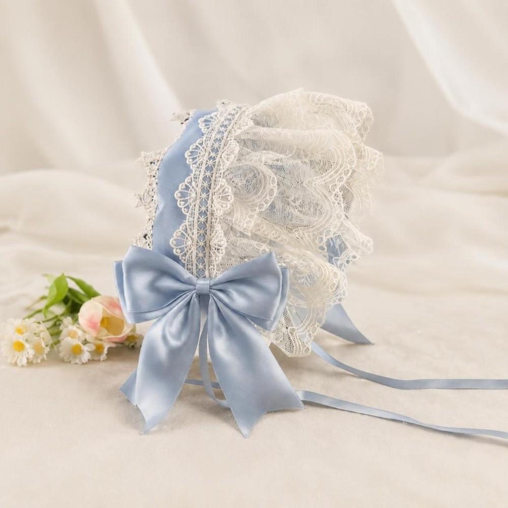 Ribbon Bow Cosplay Headpiece Lace Trim Anime Headband Lovely Lace Headband For Maid Costume