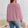 Love embroidered knitted sweater jacket, European, American autumn and winter single-breasted V-neck sweater cardigan for women
