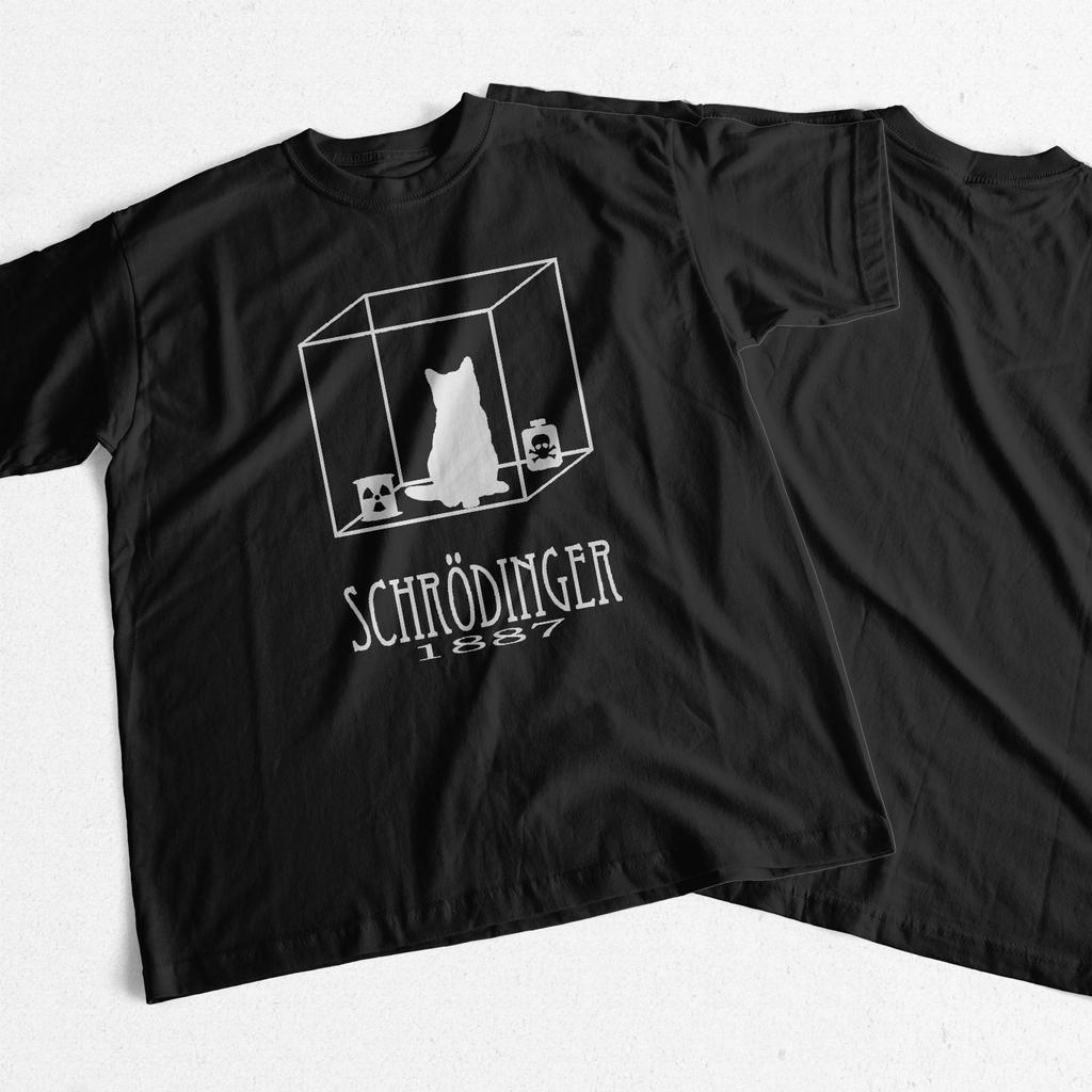 COOLMIND 100% Cotton Schrodinger Cat Print Big Size Men T Shrit Casual Sort Sleeve Cotton Summer Men Tshirt Male Tee Shirts