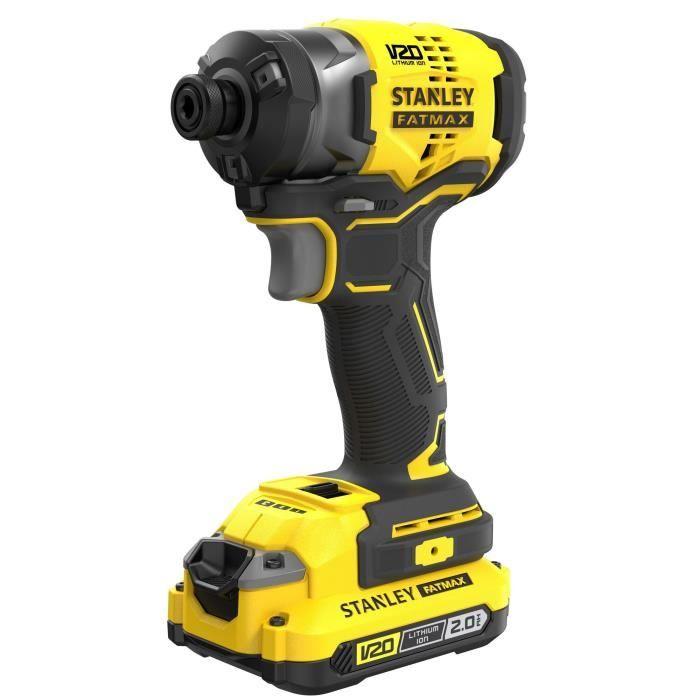 Visseuse a impact sans fil - 18V - STANLEY FATMAX V20 - SFMCF820D2K-QW - Brushless - 190Nm - 2 batteries 2 Ah + chargeur 2 A