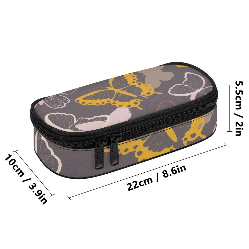 Pen Case Smooth Zipper High Capacity Durable Polyester Fabric with Main Pocket Mesh Layer and Removable Pen Divider for Boys Girls