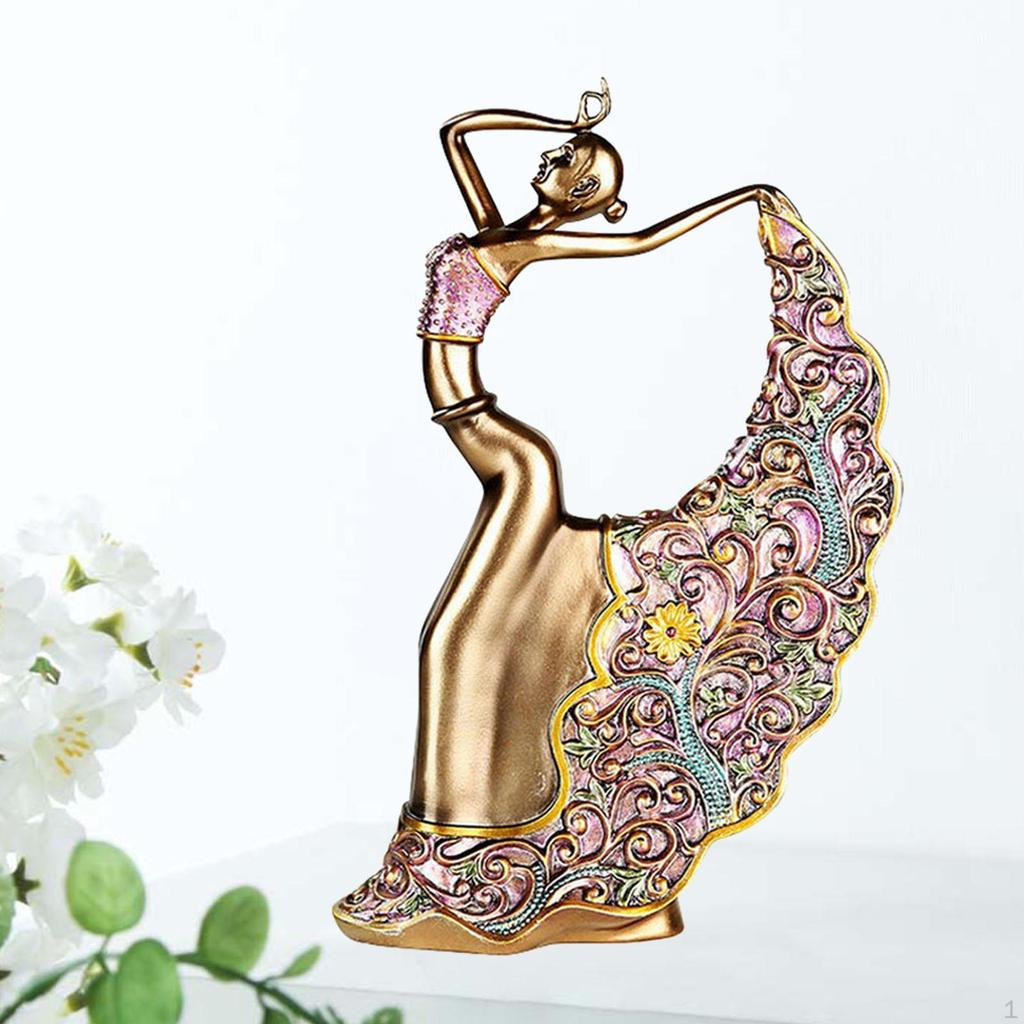 Peacock Dancer Statue Resin Figurine for Home Decor Collection Sculpture Ornament Fireplace