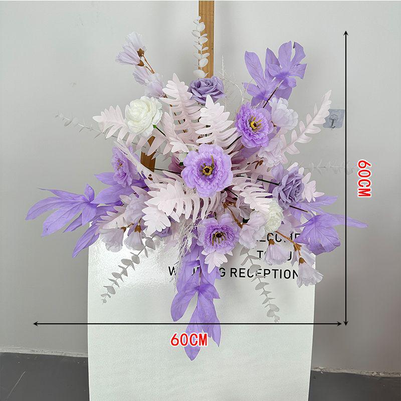 

T-stage Wedding Aisle Floral Art: Artificial Flower Row for Decoration
