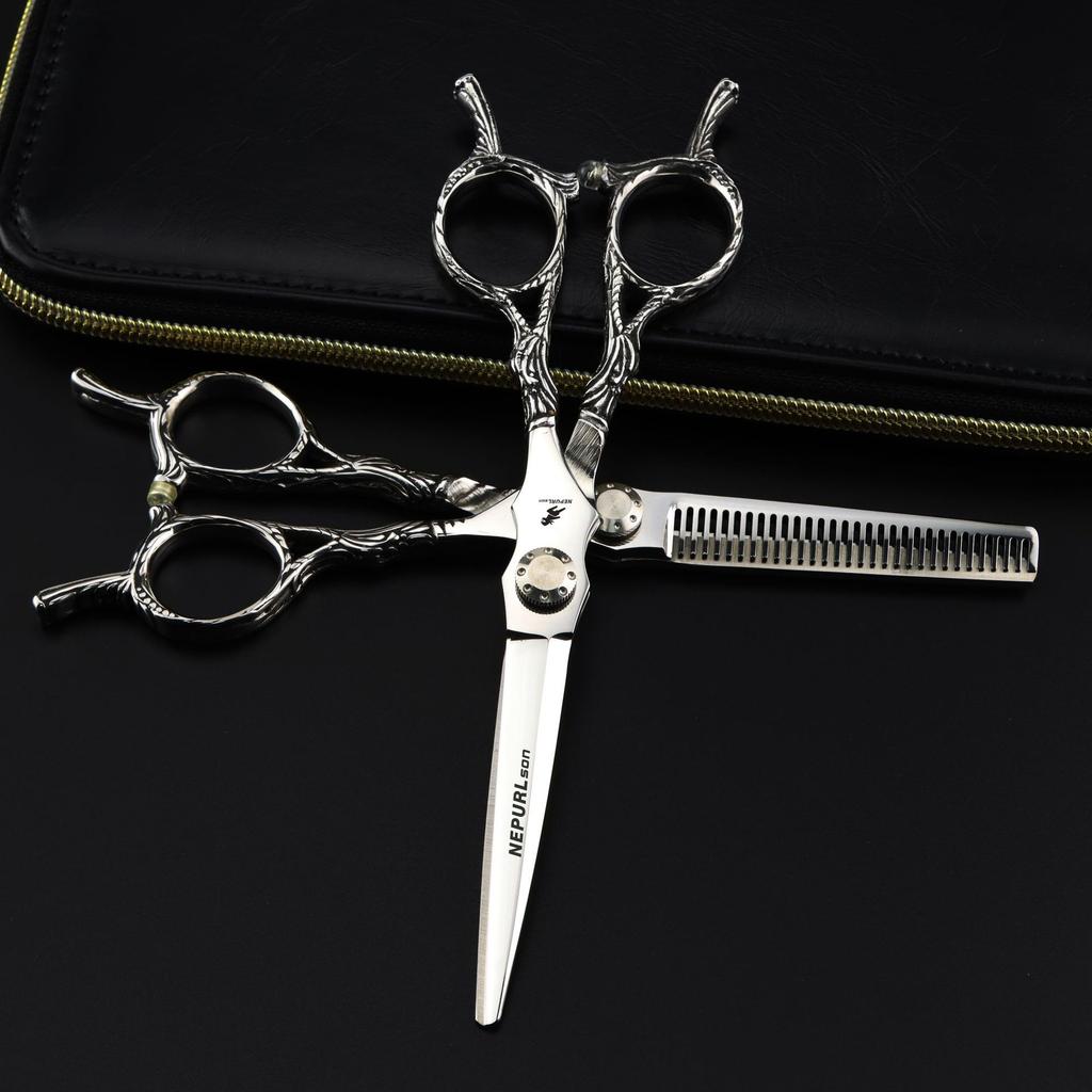 6,0 cala, Nożyczki fryzjerskie z rączką Neptune Yagushi, Nożyczki z zębami prostymi do cięcia, Cienkie nożyczki fryzjerskie, Specjalne do salonu fryzjerskiego, Eksplozja handlu zagranicznego