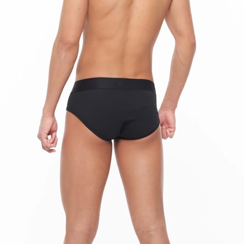 Emporio Armani Iconic Logo Band Hip Briefs, Men's, Size M (EU Size), Size 98, Black, 54047296