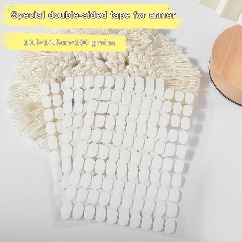 100Pcs Manicure Support Double-Sided Adhesive Tape Transparent Acrylic Nail Art Work Display Board Paste Adhesive Strip Cut-Free