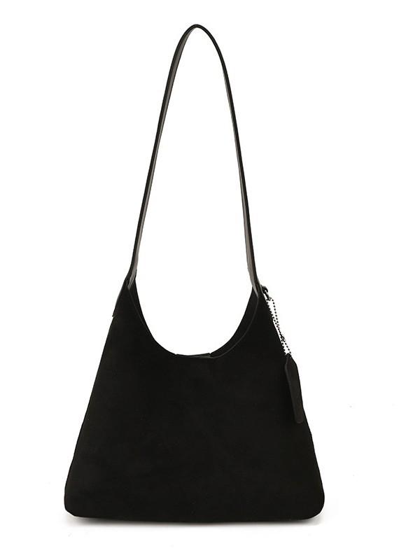 Große Wildleder-Tasche mit Leopardenmuster im koreanischen Stil - Mode Herbst/Winter 2025 Retro Ein-Schulter Umhängetasche für Damen