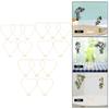 5 Metal Floral Hoop Garland Frame with Wooden Card Holders