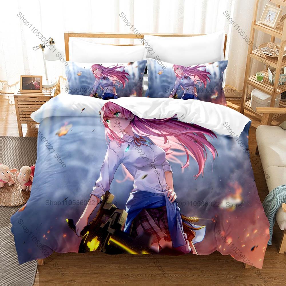 All Seraph Squad Character Print Heaven Burns Red Game Duvet Cover + 2 Pillowcases Twin Full Queen King Gamer Bedding Set