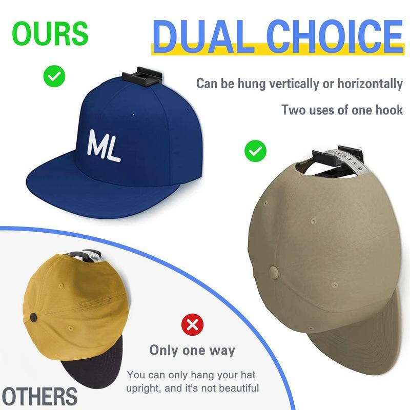 5Pcs Baseball Cap Rack Hat Holder Rack Organizer Storage Modern Baseball Caps Hangers Rack Hanging Organizer for Door Wall