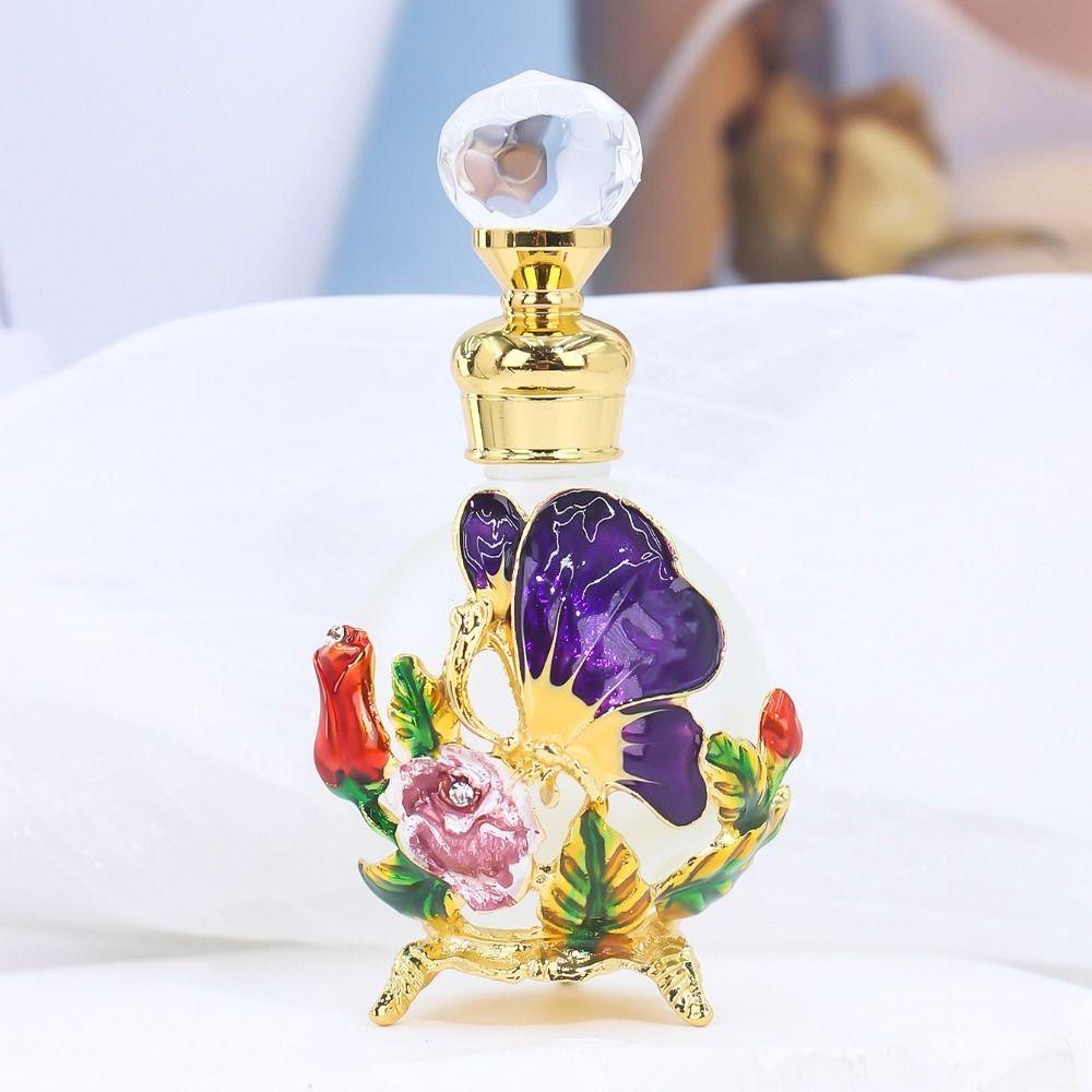 25ml Essential Oil Bottle Vintage Oil Dispenser Bottle Metal Perfume Bottle  Women