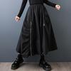 DIMANAF 2025 Rozmiar Plus Jesień Zima Kobiety Długie Spódnice Zamek Elastyczny Pas Spodnie Oversize Moda Odzież Damska
