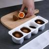 Tea Egg Preserved Fresh-keeping Box Four-lattice Plastic Pickling Egg Box with Lid Home Refrigerator Storage Box Kitchen Tools