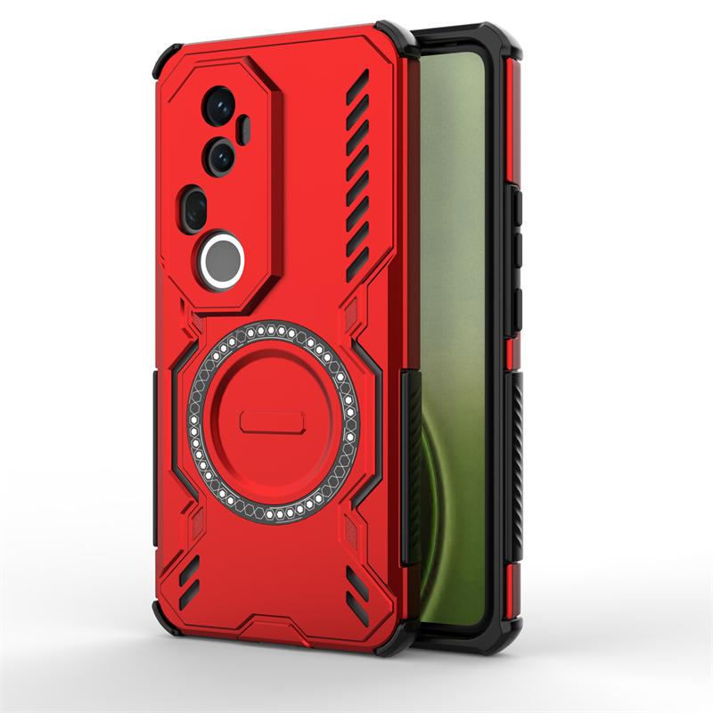 Shockproof Armor Case For Vivo T4 Ultra Magnetic Adsorption Wireless Charge Cover For Vivo T4 Ultra Case For Vivo T4 Ultra Case