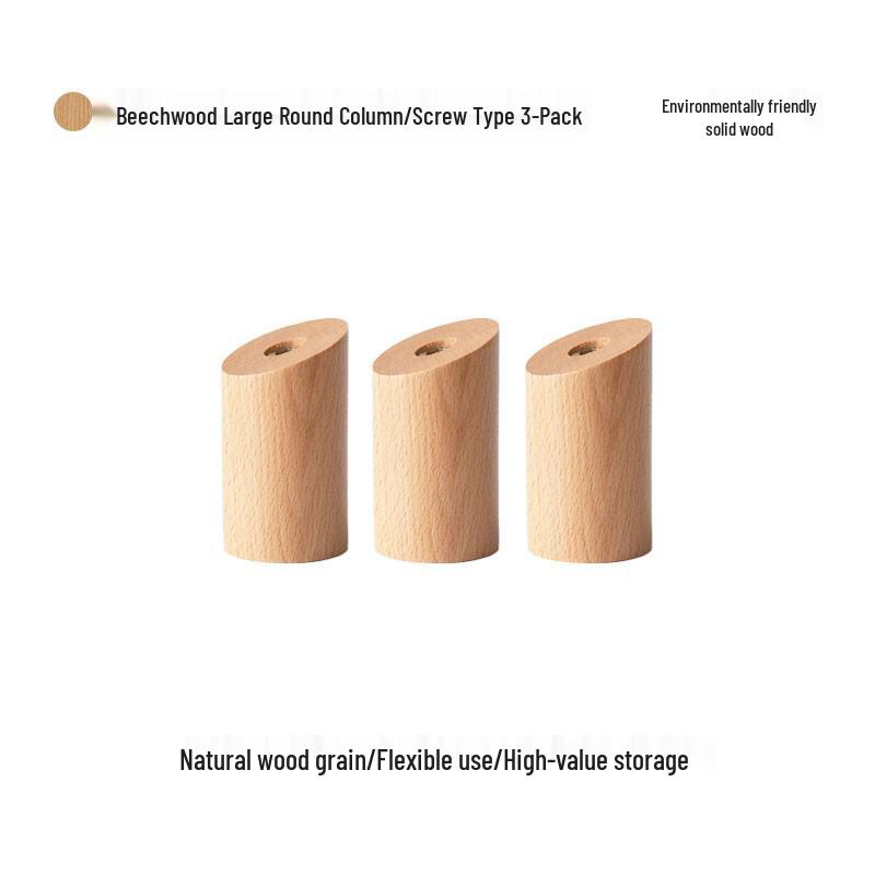 Cylindrical Solid Wood Hook for Entryway, Bathroom, or Kitchen