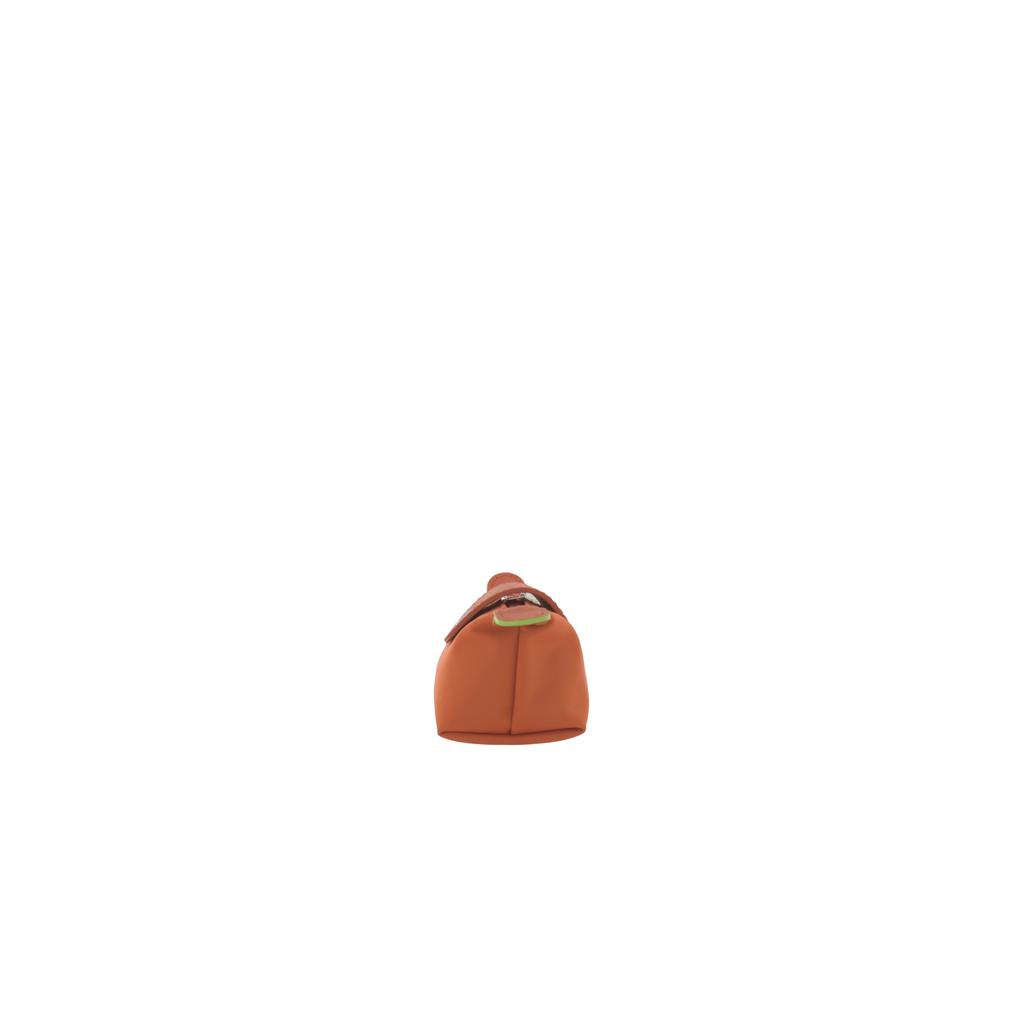LONGCHAMP Le Pliage Green Recycled Canvas Clutch Coin Purse Womens Orange