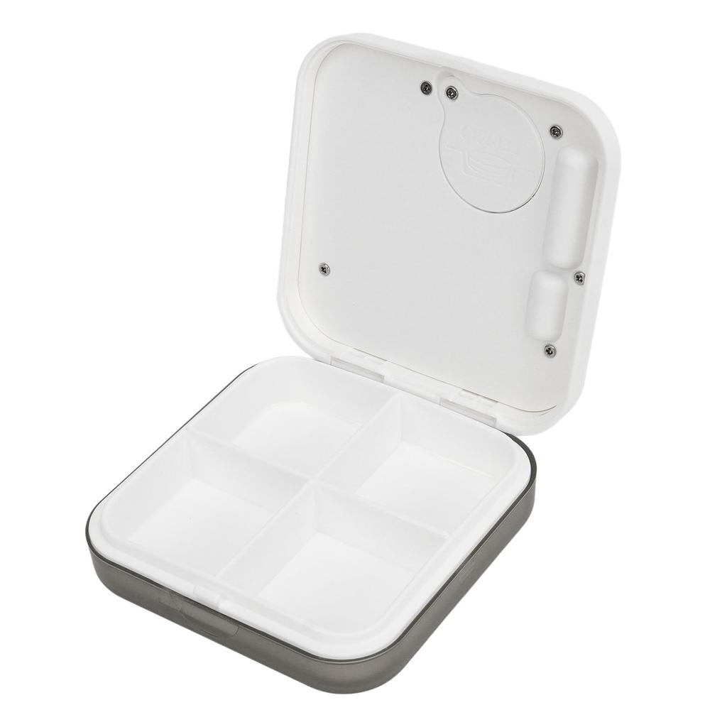 Portable Medicine Box with Timer Smart Medication   with   Vibration Reminder 4 Large Compartments Medicine Case