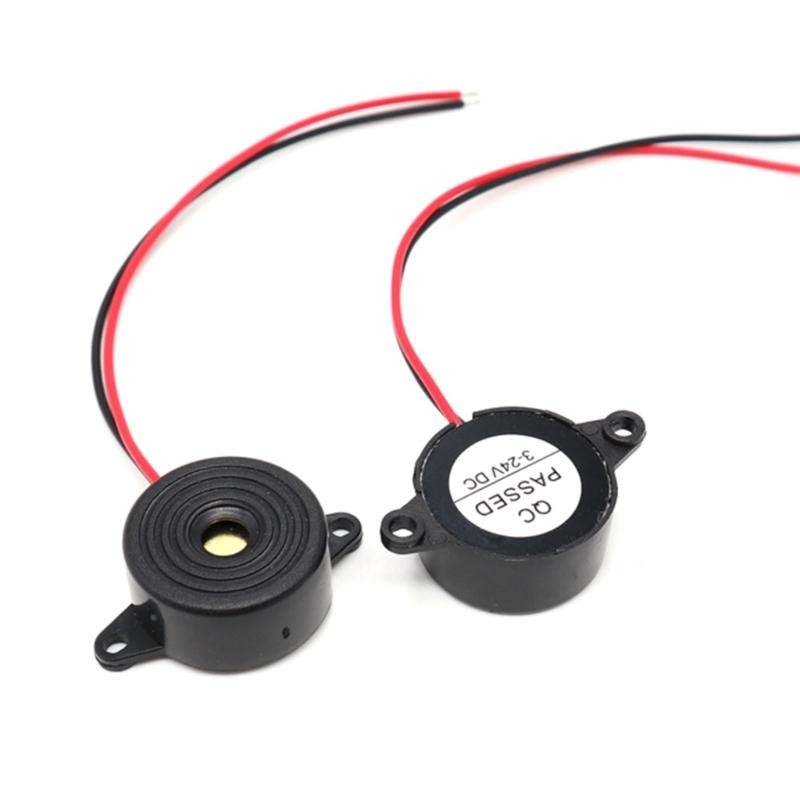 10 Piezas SFM-20B Zumbadores de Alarma de Alto Decibelio 3~24V Dispositivos de Sonido Piezoeléctricos para Circuitos Educativos y Experimentos