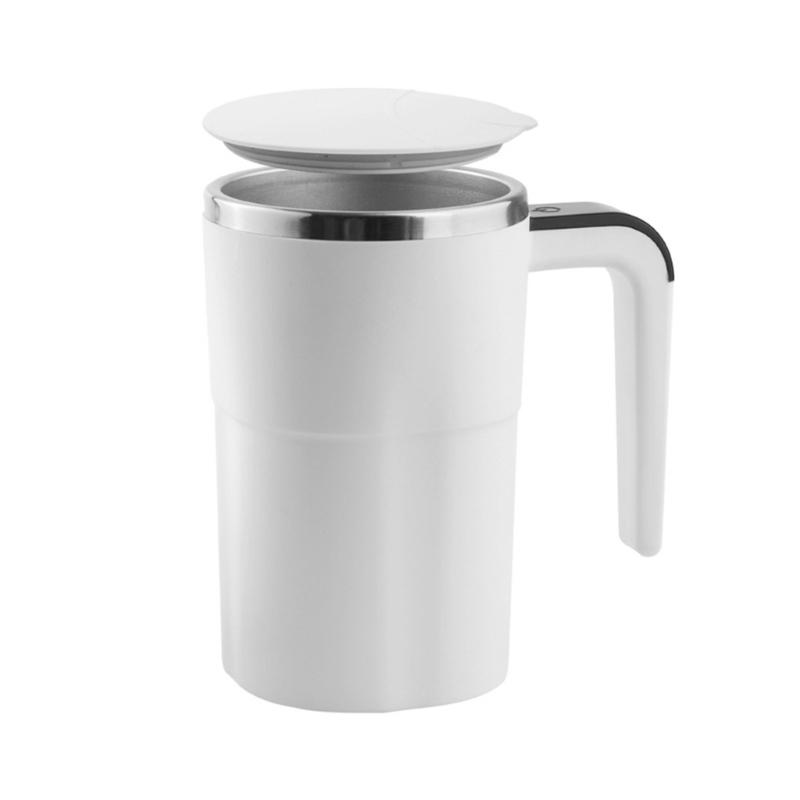 

380ML Coffee Cup Electric Automatic Stirring Mug Rechargeable 304 Stainless Steel Mixer Drinkware Magnetic Cup белый