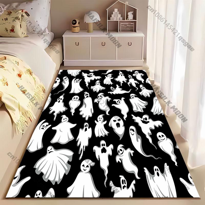 Spooky ghost-themed illustrated design carpet Yoga living room room decor children's crawling mat doormat area rug