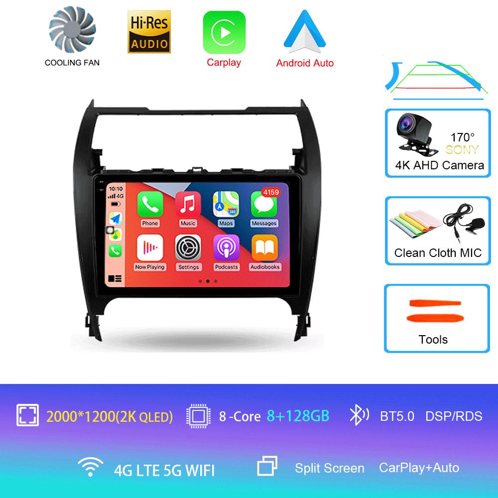 Car Radio Android 14 Carplay Auto For Toyota Camry 7 XV 50 55 2012 - 2017 Navigation GPS Multimedia Player video Stereo WIFI+4G