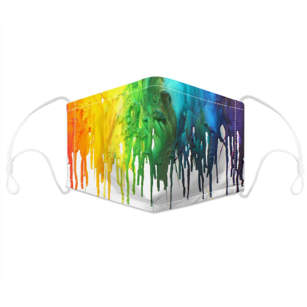 Dust Mask Adjustable Printed Mask with 5-layer Filtration Breathable Face Cover