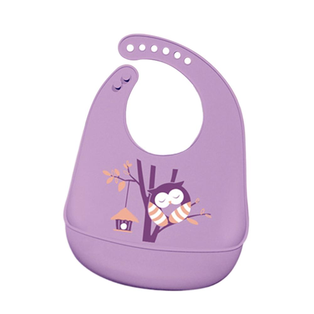 Cartoon Animal Hippopotamus Dinosaur Silicone Bib for Baby Infant Safe Waterproof Halter Feeding Burp Cloths Soft Drool Bag