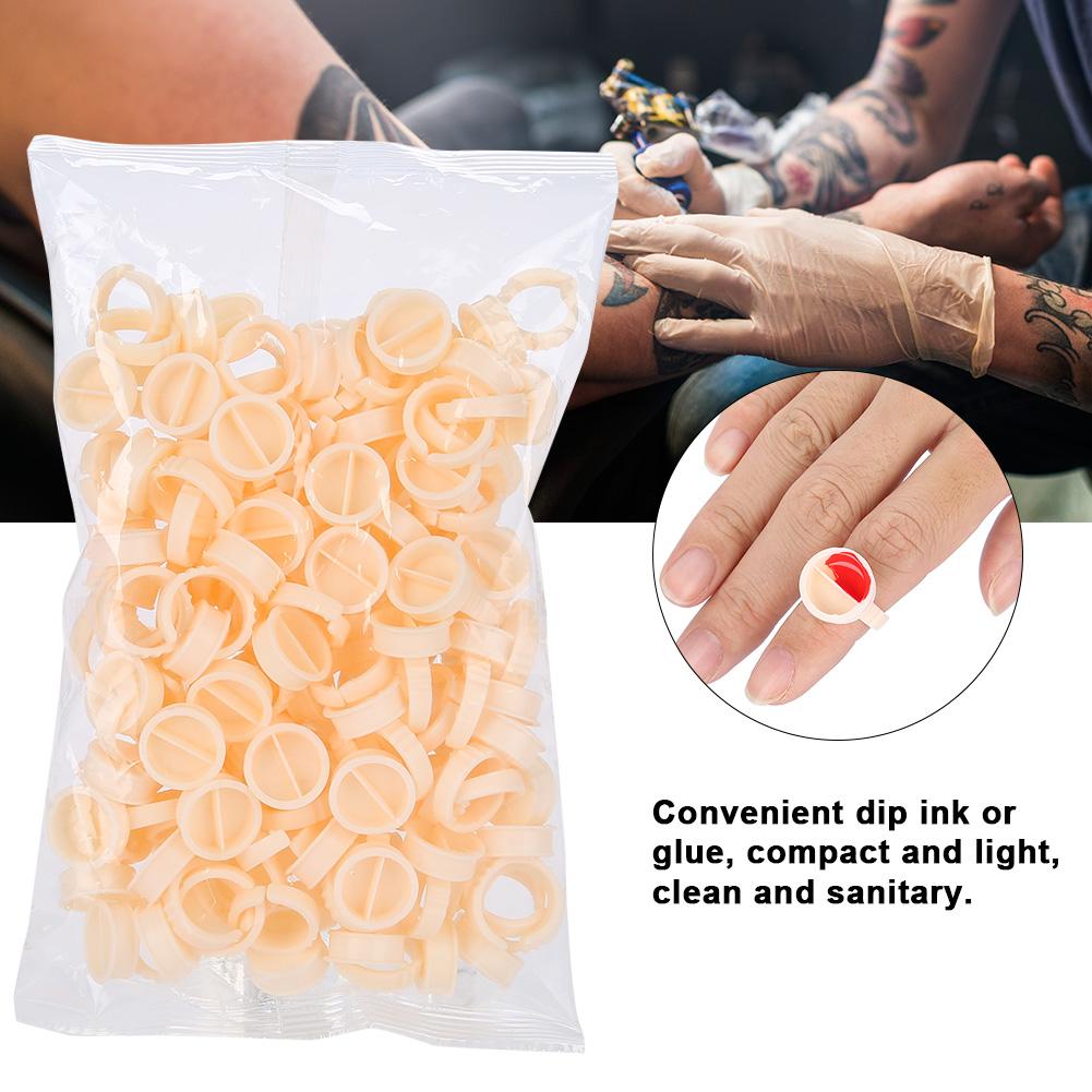 100Pcs Eyebrow Tattoo   Cup Microblading Pigment Glue Holder L