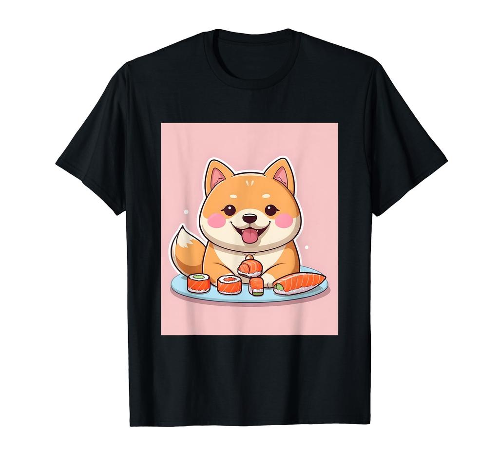 Shiba Print Kawaii, Dog, Inu, Sushi, Cute, Japanese, T-Shirt