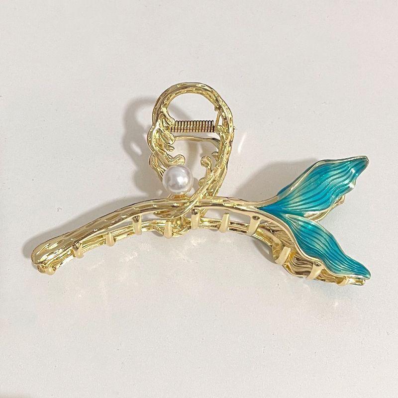 Elegant Tulip & Lily Hair Clip - Large Fairy Claw for Stylish Back-of-Head Design