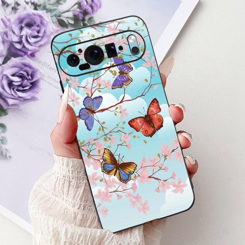 Custodia per Google Pixel 9 Pro Custodia Pixel9A Fiori Colorati Cover Dipinta Custodia Morbida in Silicone per Telefono per Google Pixel 9A Pixel9 Pro Guscio
