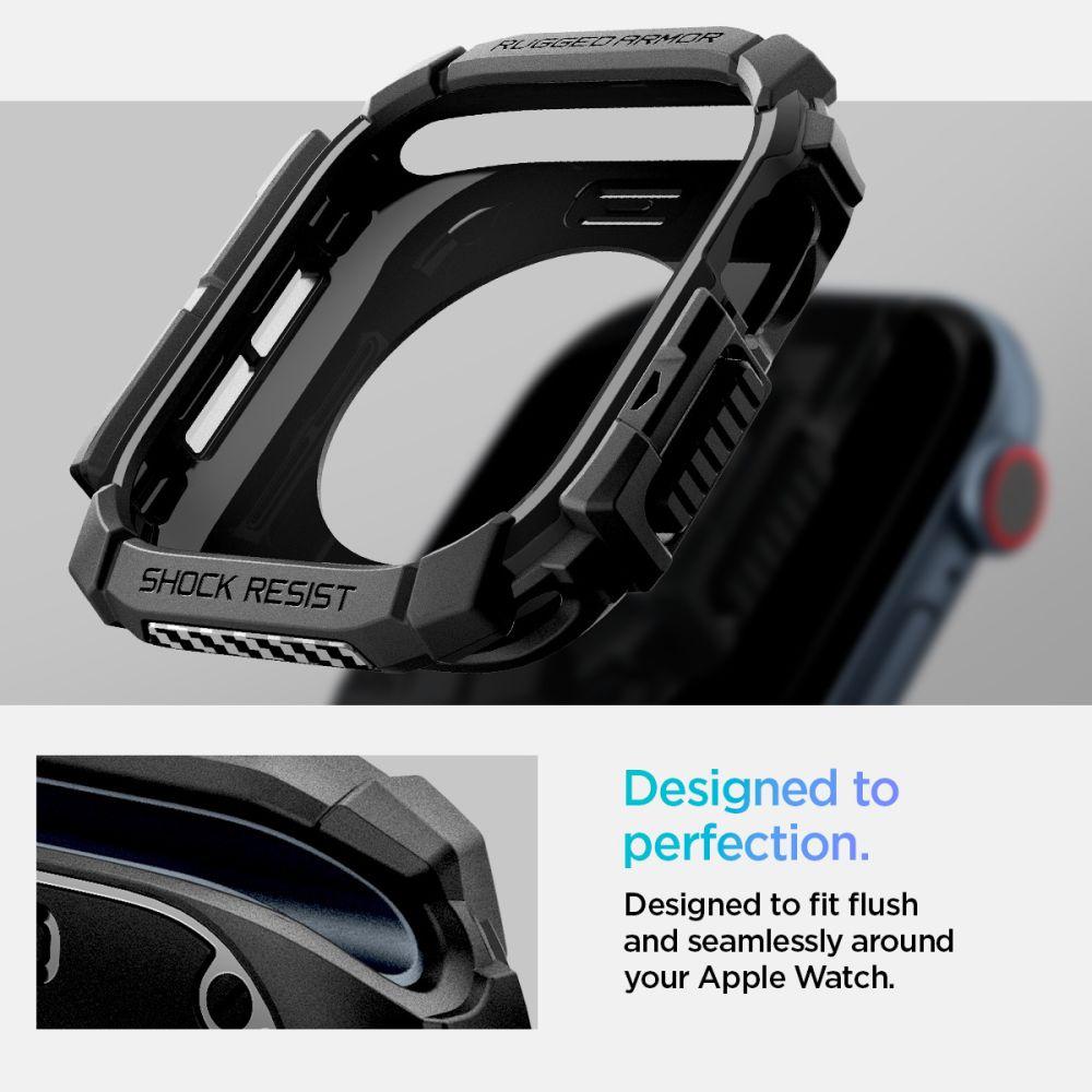 Spigen Rugged Armor Case for Apple Watch 10, Black