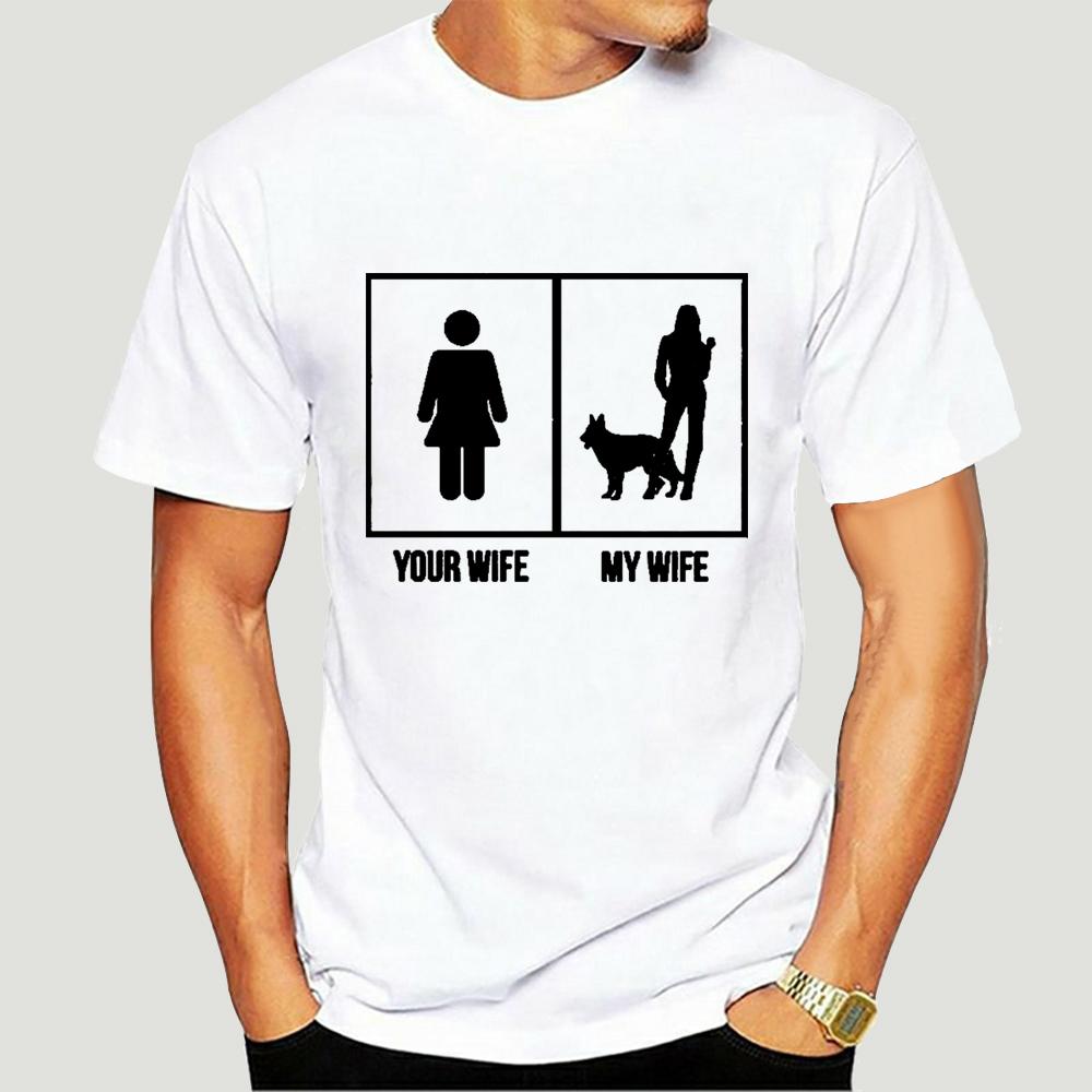 

Custom Printed Your Wife My Wife German Shepherd Funny T-Shirts Men S Short Sleeve Top O-Neck T Shirt 9318A - Men s Summer Co... S разноцветный