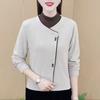 Autumn and Winter Fashion Women's Clothing New Splicing Temperament Semi-turtleneck Double-sided German Velvet Fake Two-piece Diagonal Buckle