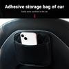 Car Storage Box Stick Console Seat Seam Tidying Kit for Phone Purse Card Sticky Pouch Purse Car Interior Accessories Storage Bag