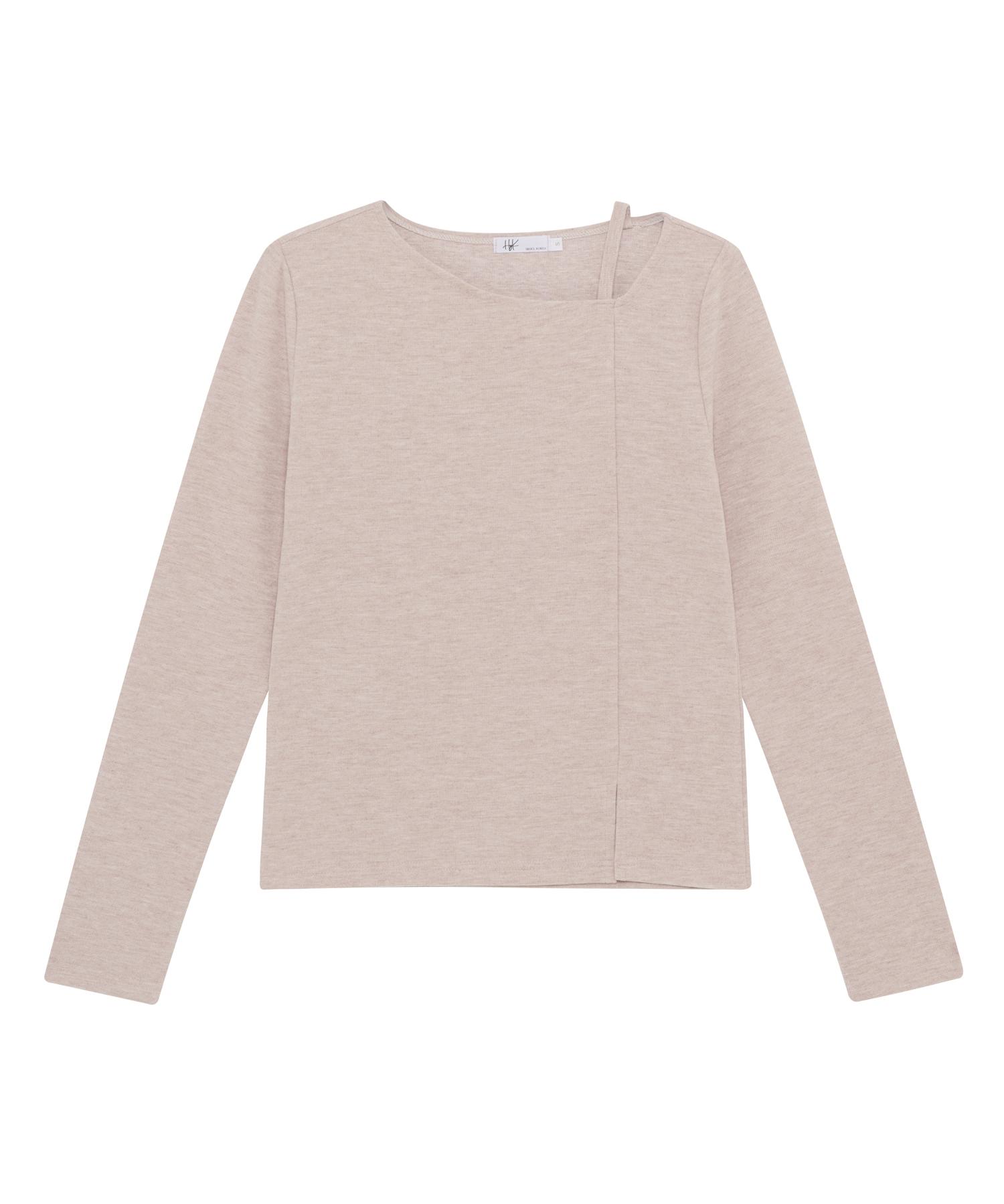 Hye Young Kim Asymmetrical Strap Fleece T-Shirt - Pink Pink/S