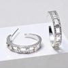 European Fashion Zirconia Ear Hoop Studs Women Versatile Design Temperament Earrings