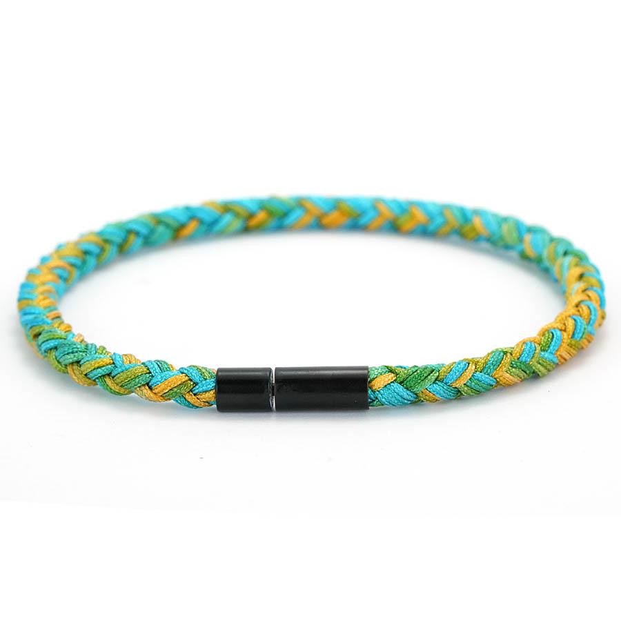Braided Longlin Rope Bracelet Unisex Colorful Handcrafted Black Clasp Simple Wristband Good Luck Ethnic Cord Daily Joias