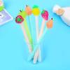 4 Pcs Kawaii Pen Cute Fruit Pear Pineapple Strawberry Gel Pens Korean Stationery School Writing Supplies Gifts Color Random