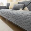 Waves Lines Sofatrekk Vinter Tykking Varm Plysj Sofa Håndkle Sklisikkert skinn Universal Ensfarget Sofaputer Stue
