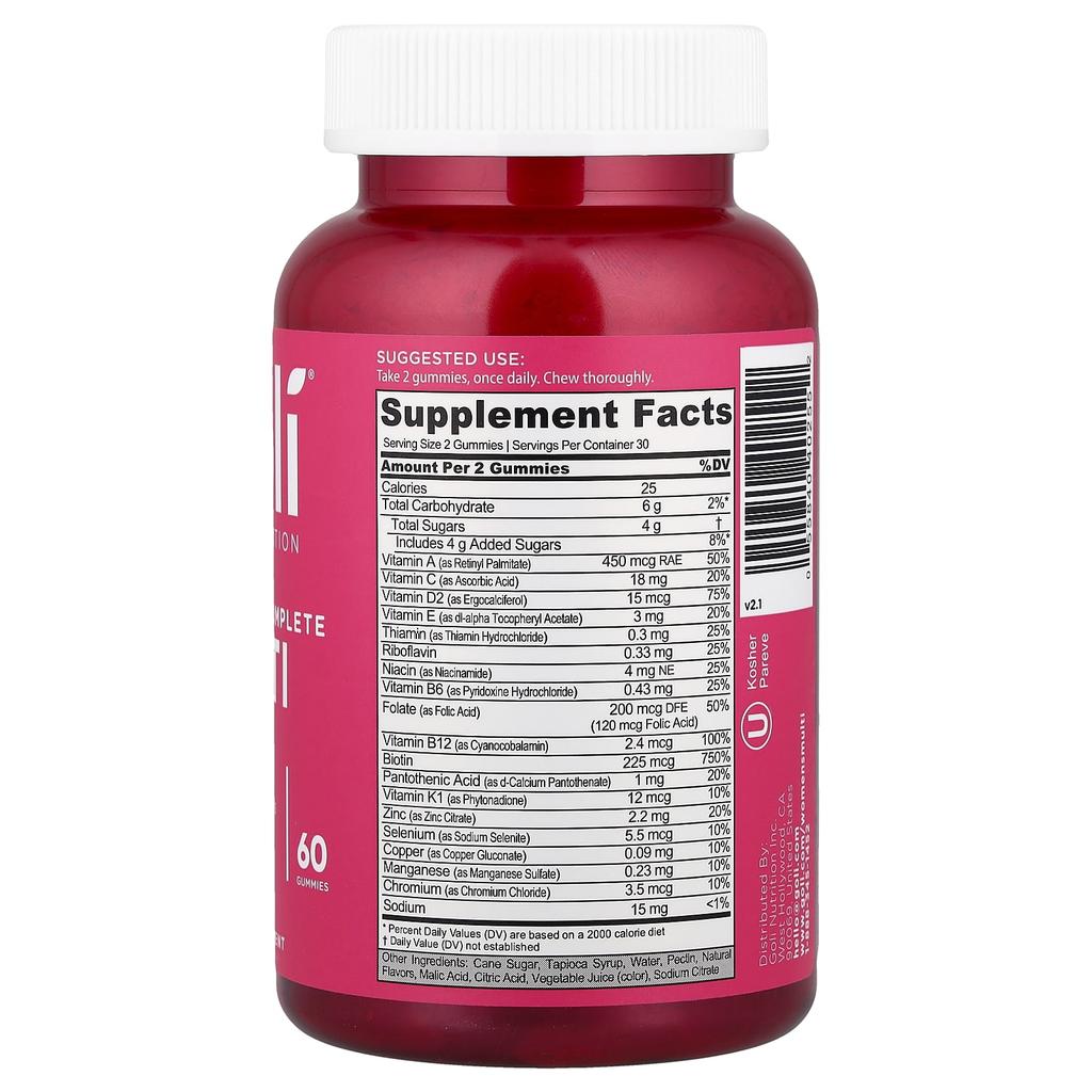 Komplette Multi Gummy Gelee für Frauen, 60 Gummibärchen